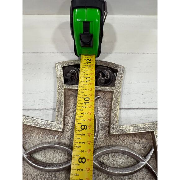 Faith Wall Cross Rustic Metal Look Christian Decor Religious Plaque 12” - Picture 8 of 10